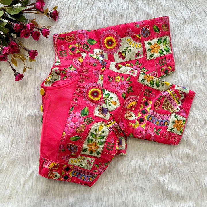 TikTok Position Work Back Pattern Blouse