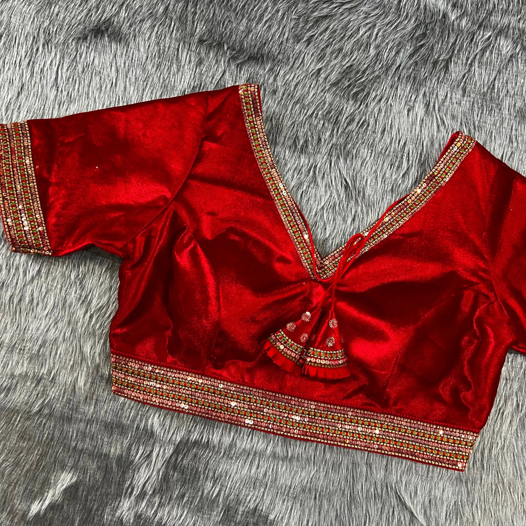 New Decent Velvet Bridal Off Shoulder Blouse