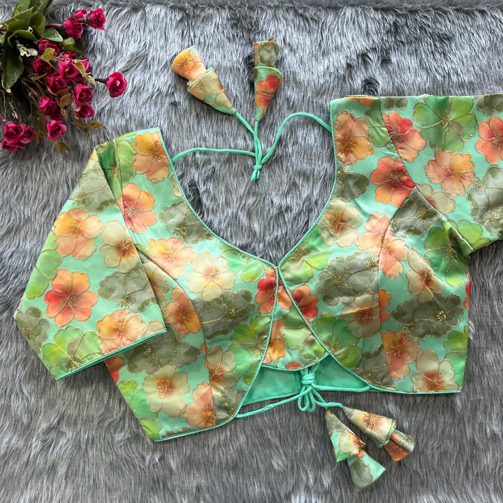 New Position Flower Work Designer Blouse