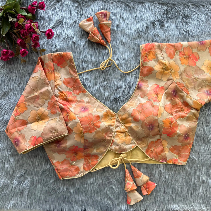 New Position Flower Work Designer Blouse