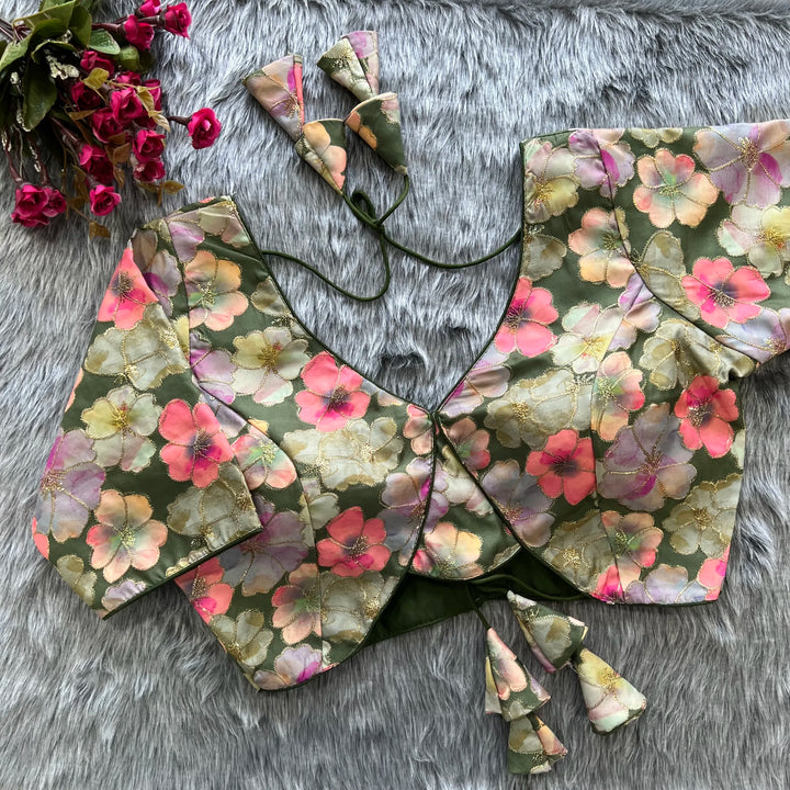 New Position Flower Work Designer Blouse