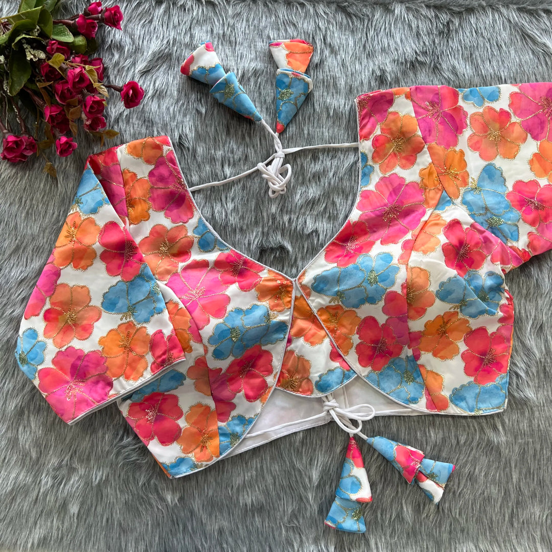 New Position Flower Work Designer Blouse