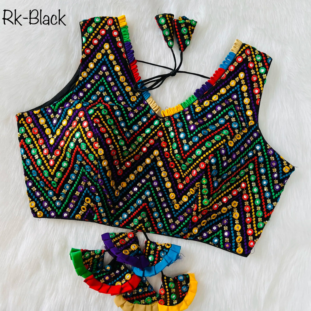 SPECIAL MULTI MIRROR V- NECK BLOUSE