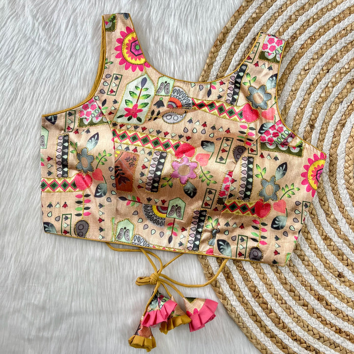 Position Print With Aari Work Designer Blouse
