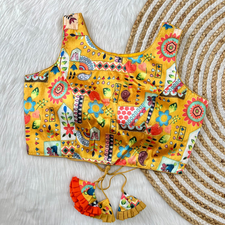 Position Print With Aari Work Designer Blouse