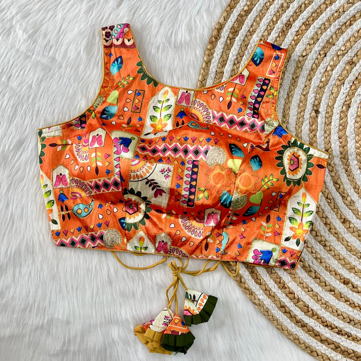 Position Print With Aari Work Designer Blouse