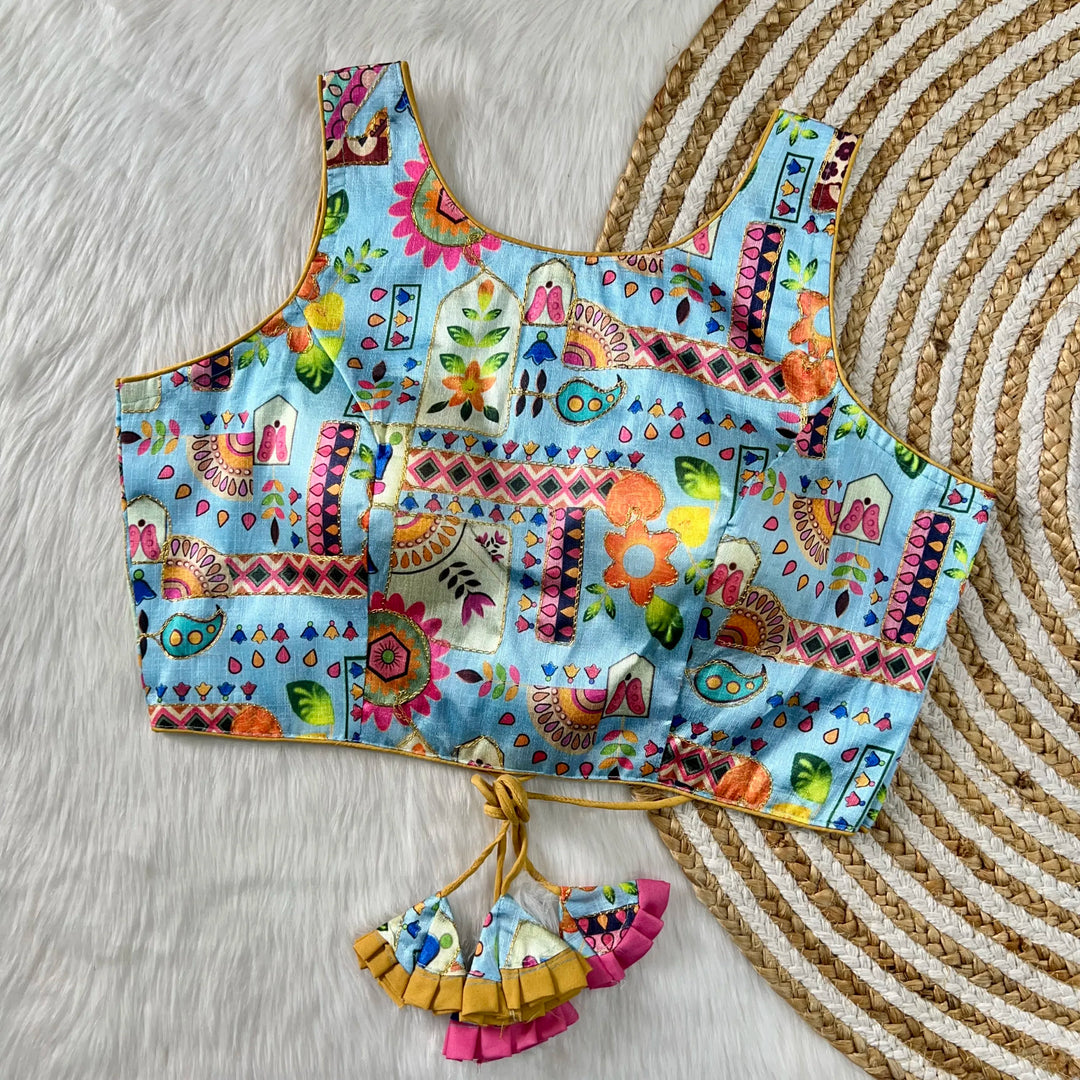 Position Print With Aari Work Designer Blouse