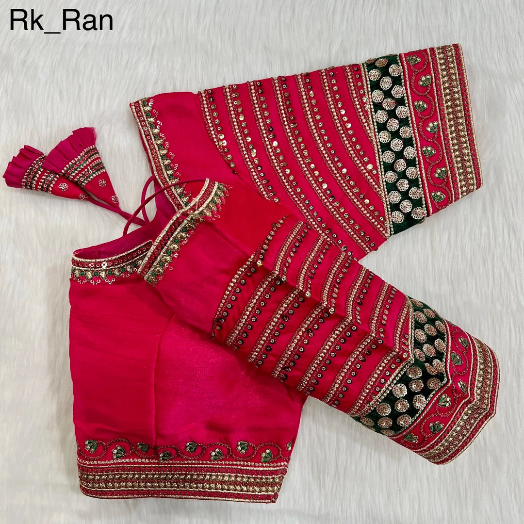 Heavy Embroidery Bridal Work Blouse