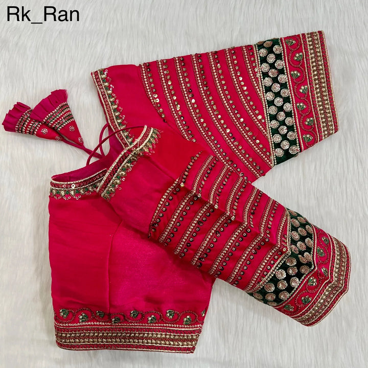 Heavy Embroidery Bridal Work Blouse