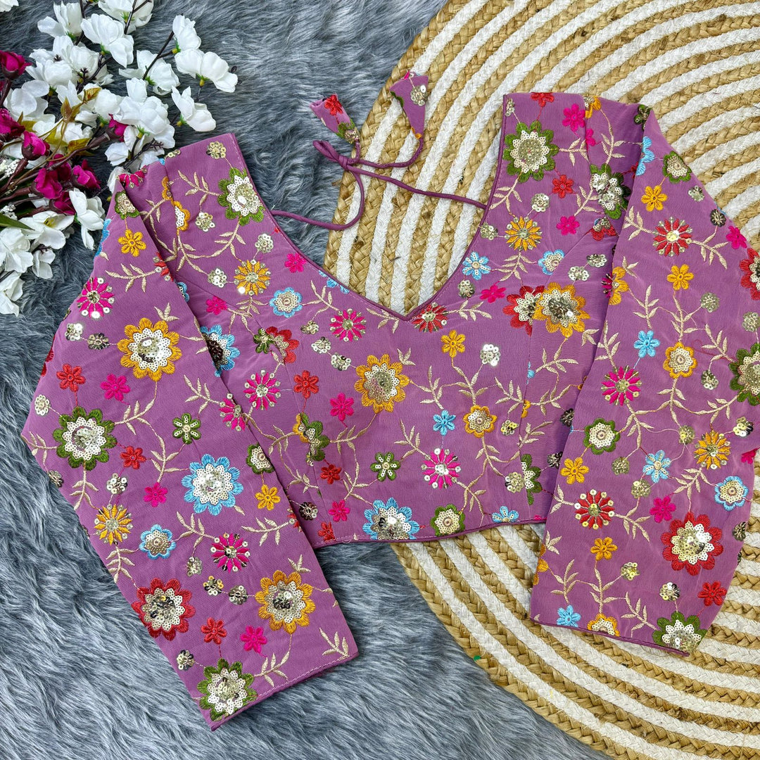 LONG SLEEVES MULTI THREAD WITH SEQUENCE WORK BLOUSE