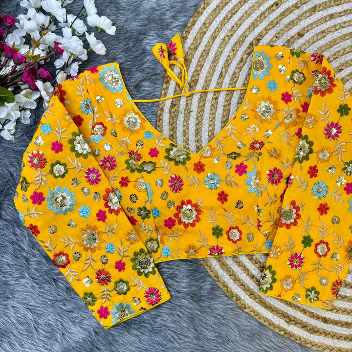 LONG SLEEVES MULTI THREAD WITH SEQUENCE WORK BLOUSE
