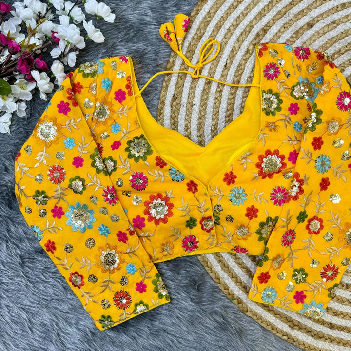 LONG SLEEVES MULTI THREAD WITH SEQUENCE WORK BLOUSE