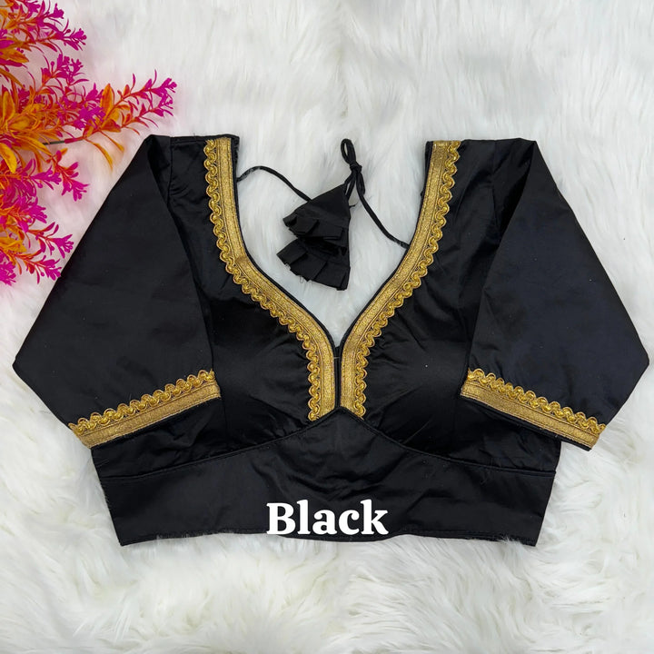 NEW PLAIN MALAI SILK DESIGNER BLOUSE