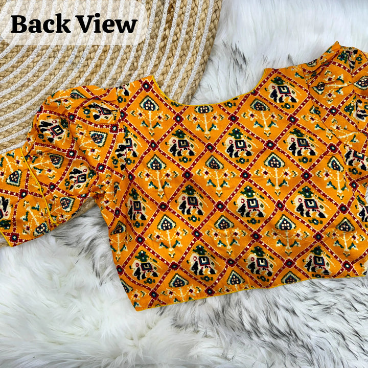 PATOLA PRINT COTTON BLOUSE