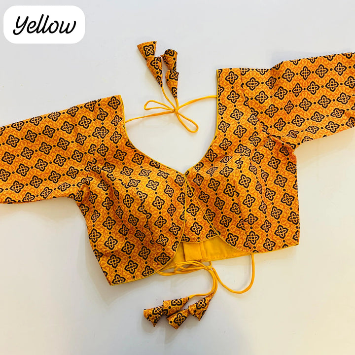 MASLEEN COTTON PRINT BLOUSE