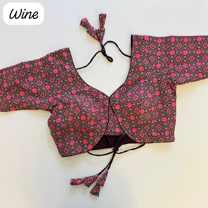 MASLEEN COTTON PRINT BLOUSE