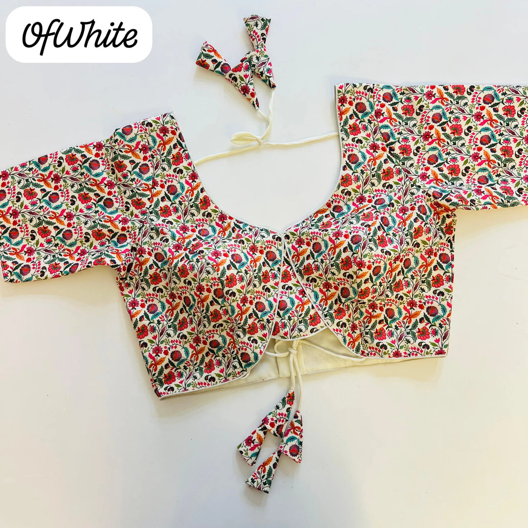 MASLEEN COTTON PRINT BLOUSE