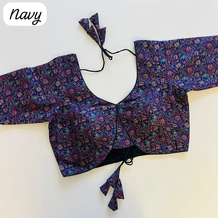 MASLEEN COTTON PRINT BLOUSE