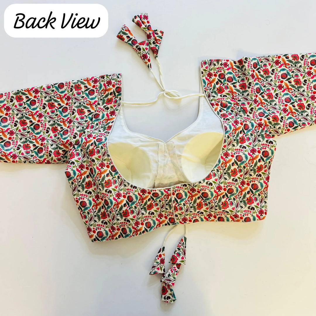 MASLEEN COTTON PRINT BLOUSE