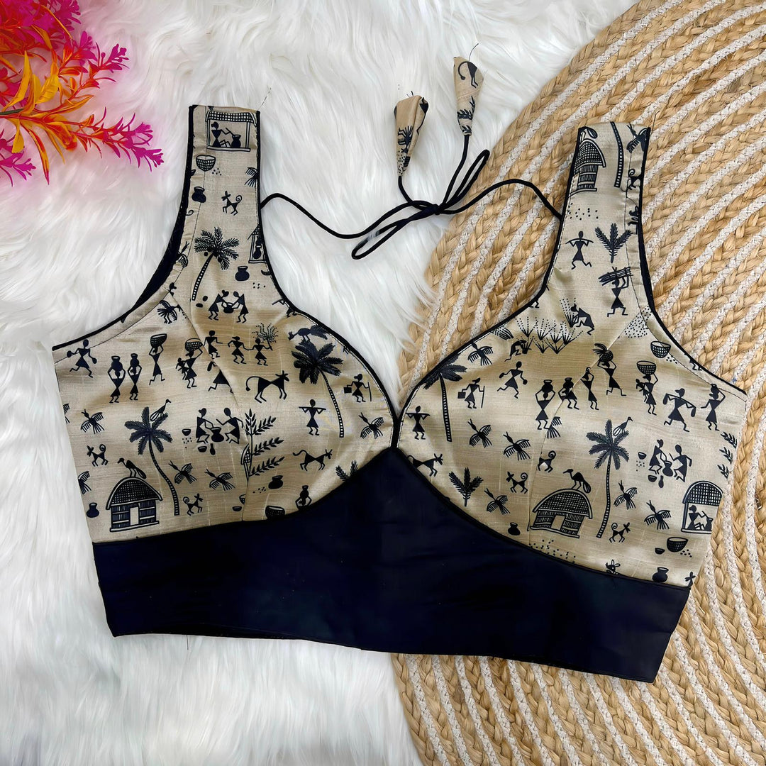 CHANDERI KALAMKARI BLOUSE
