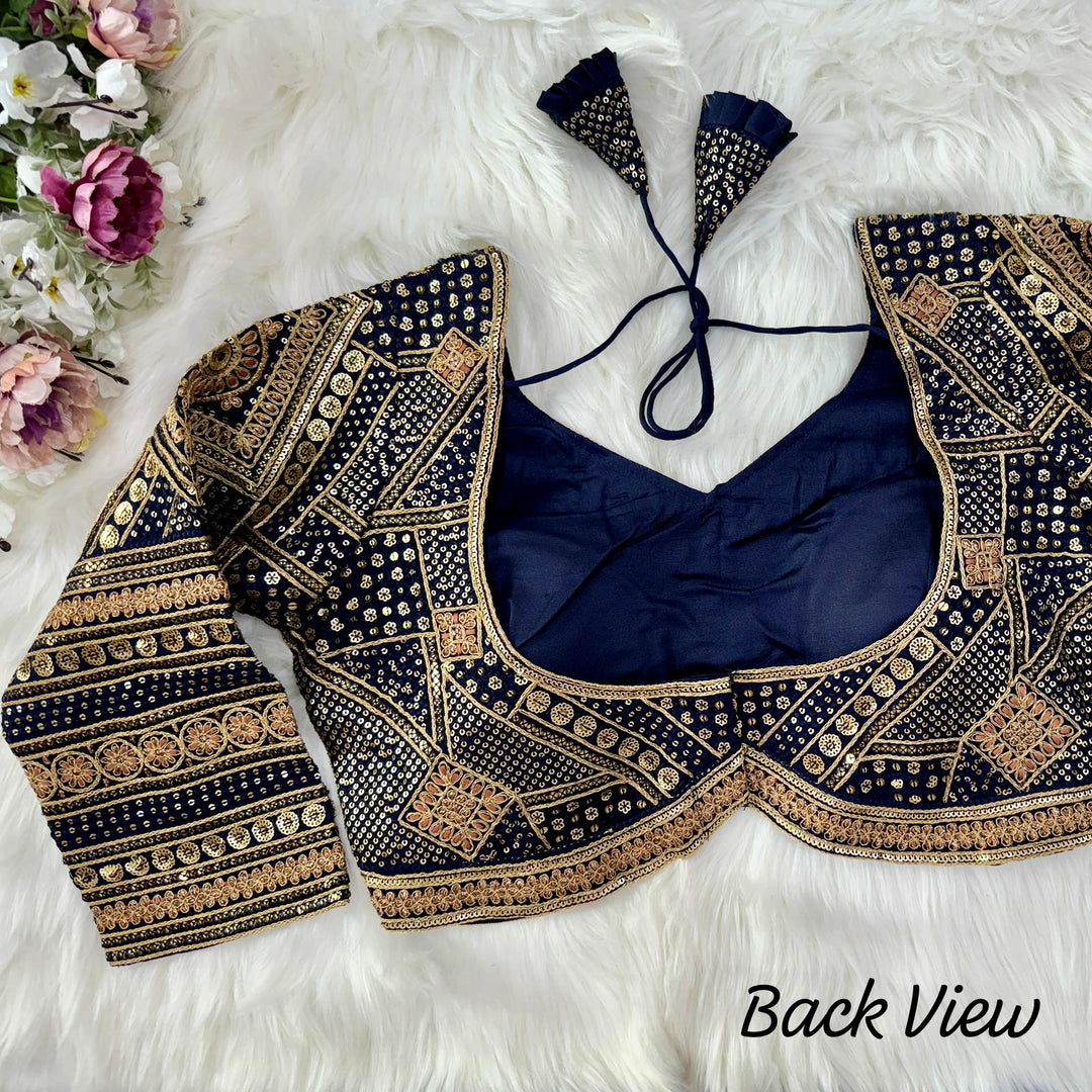BEAUTIFUL HEAVY LONG SLEEVES APPLE-CUT BRIDAL BLOUSE