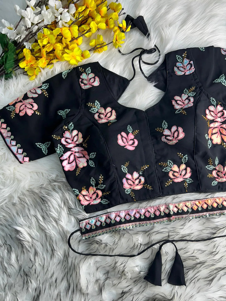 3D LASER CUTTING WORK BEAUTIFUL PARTYWEAR BLOUSE