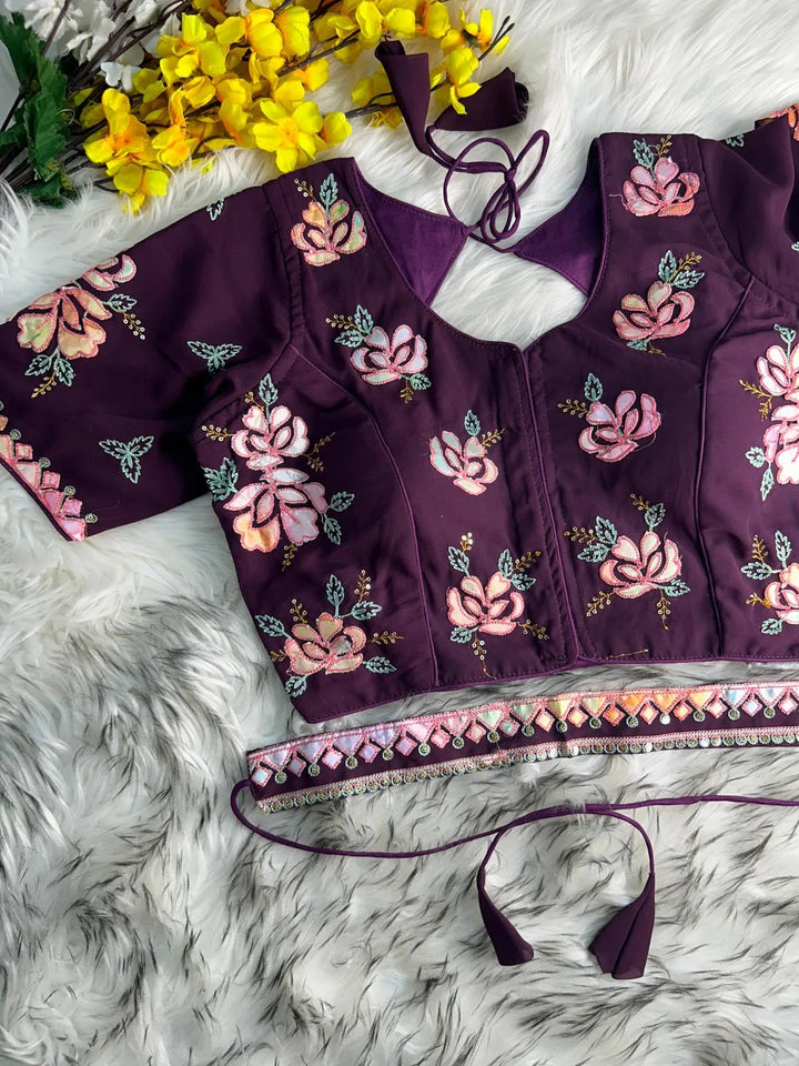 3D LASER CUTTING WORK BEAUTIFUL PARTYWEAR BLOUSE