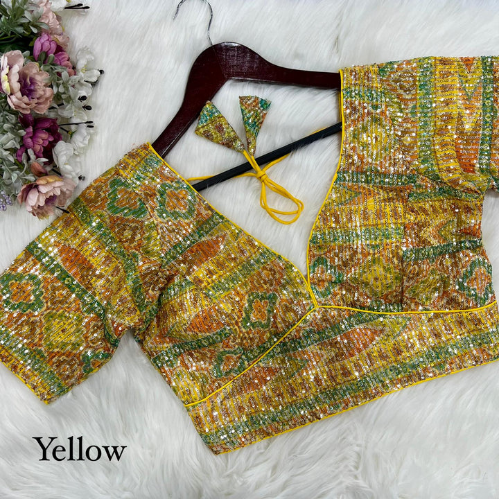 BEAUTIFUL PRINTED ZARA SEQUENCE WORK BLOUSE