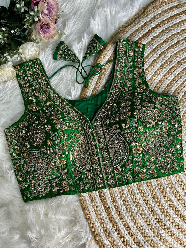 BEAUTIFUL HEAVY HANDWORK PARTYWEAR BLOUSE