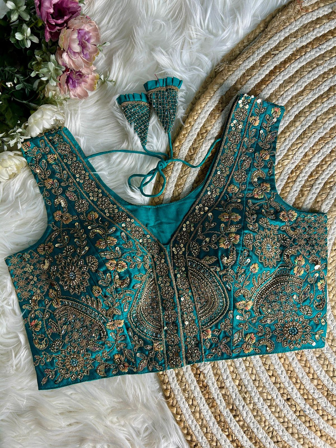 BEAUTIFUL HEAVY HANDWORK PARTYWEAR BLOUSE