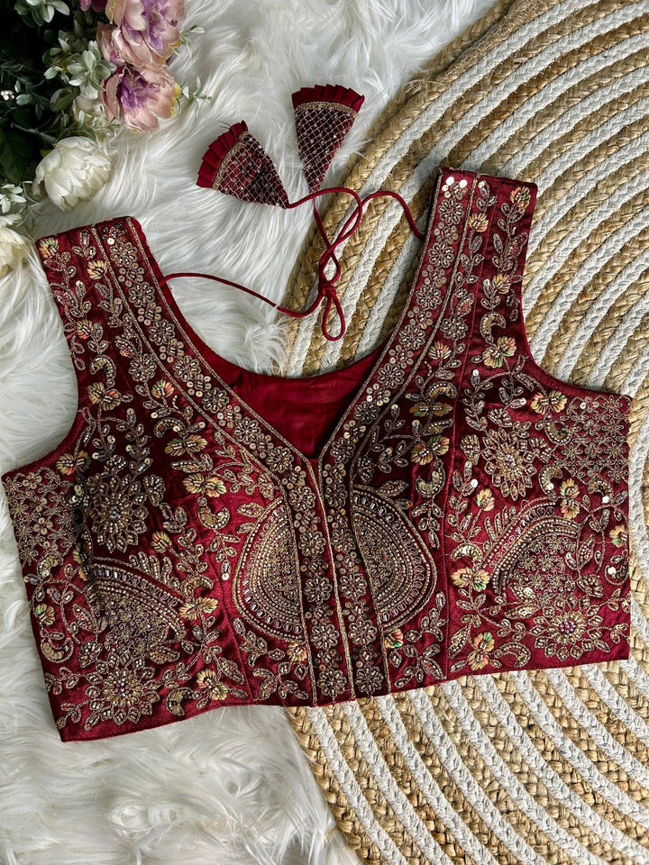 BEAUTIFUL HEAVY HANDWORK PARTYWEAR BLOUSE