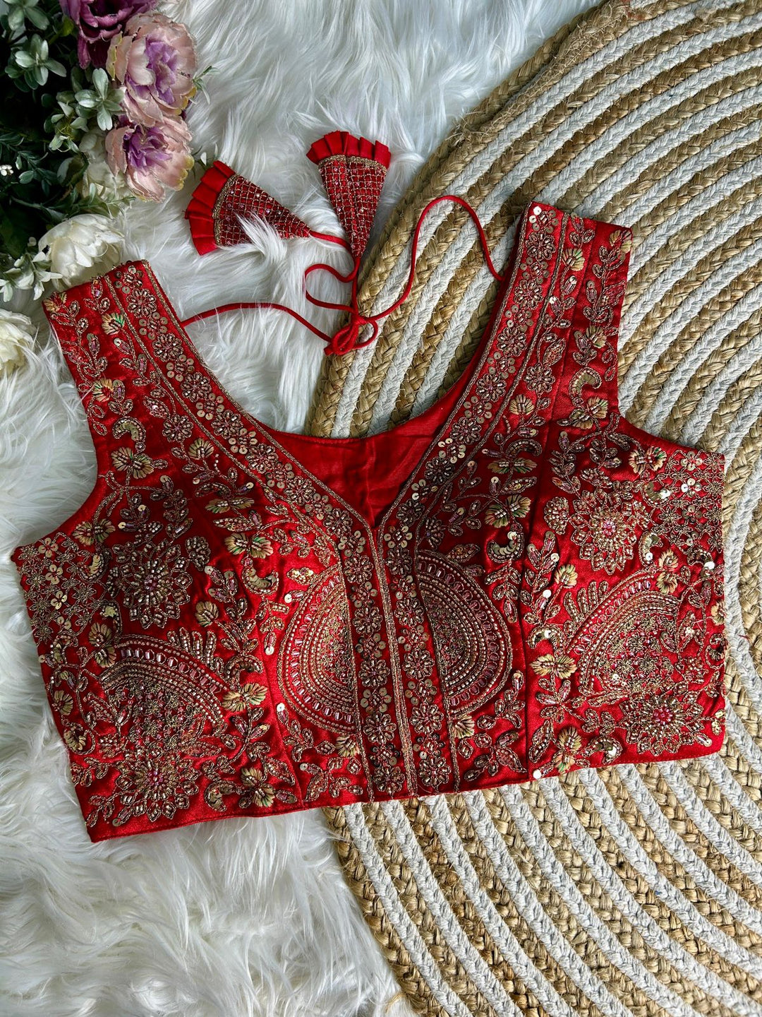BEAUTIFUL HEAVY HANDWORK PARTYWEAR BLOUSE