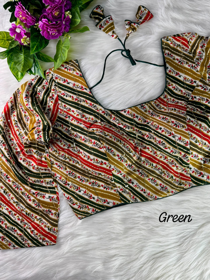 BEAUTIFUL FULL LONG SLEEVES LEHERIYA BLOUSE