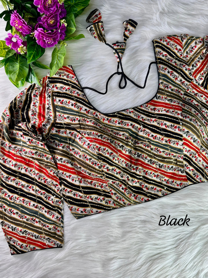 BEAUTIFUL FULL LONG SLEEVES LEHERIYA BLOUSE
