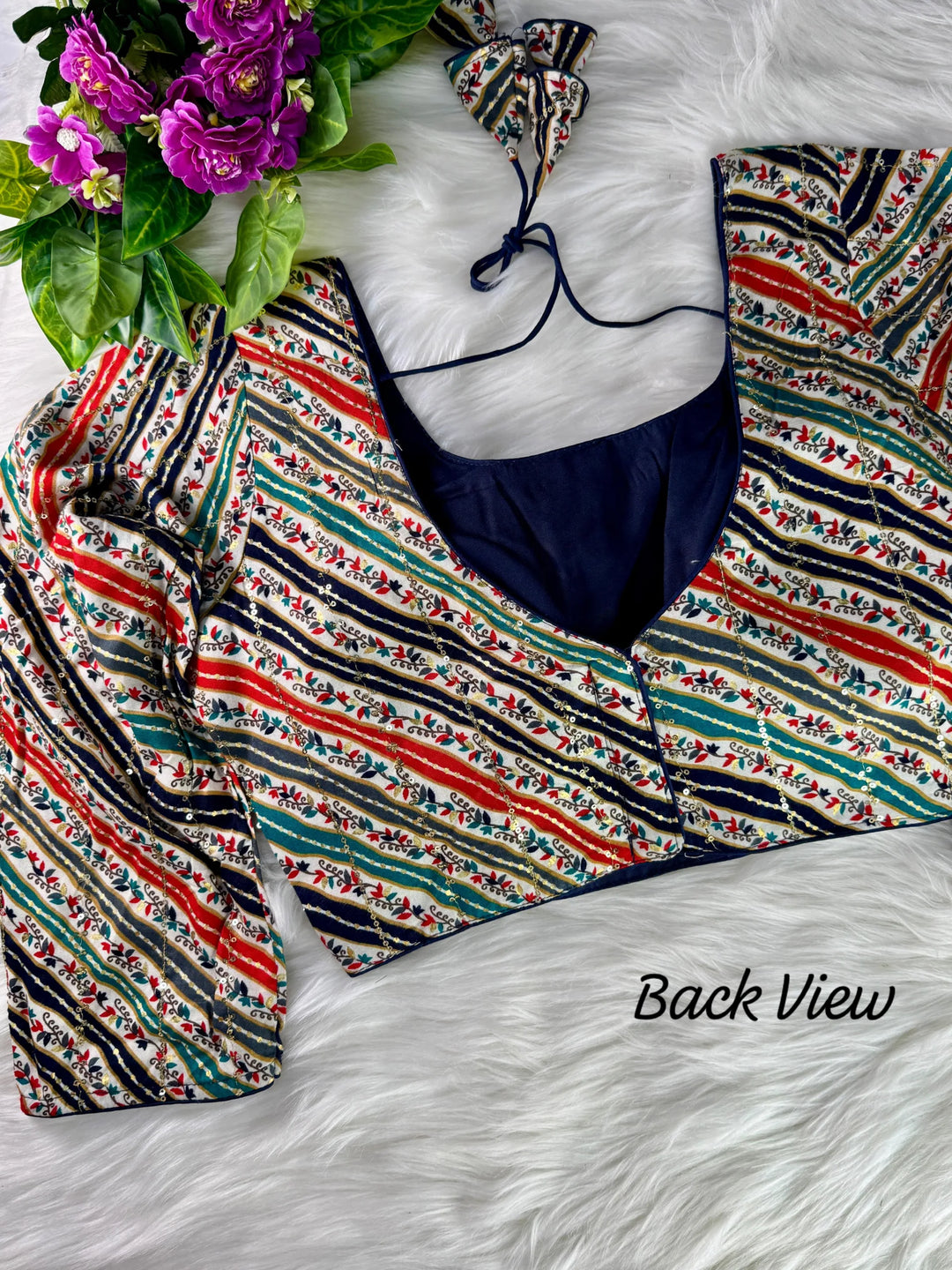 BEAUTIFUL FULL LONG SLEEVES LEHERIYA BLOUSE