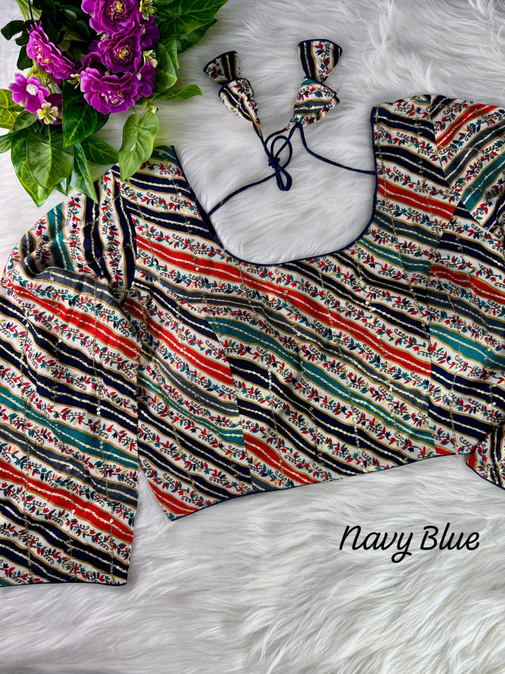 BEAUTIFUL FULL LONG SLEEVES LEHERIYA BLOUSE