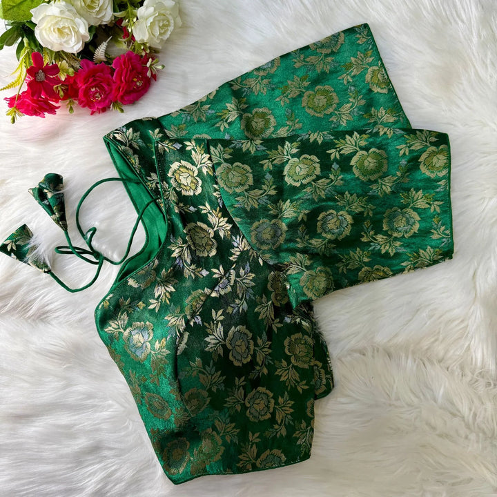 PURE SIMMER JEQUARD SILK BLOUSE