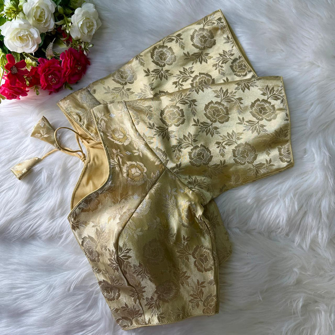 PURE SIMMER JEQUARD SILK BLOUSE