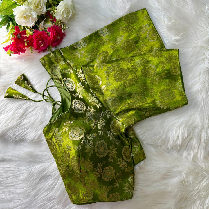 PURE SIMMER JEQUARD SILK BLOUSE