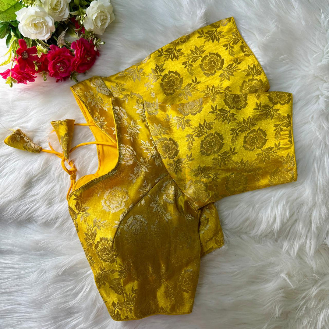 PURE SIMMER JEQUARD SILK BLOUSE