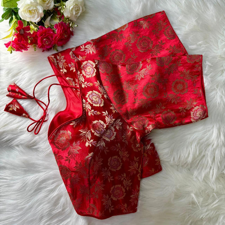 PURE SIMMER JEQUARD SILK BLOUSE