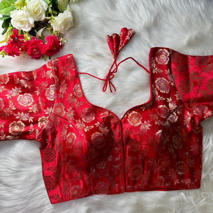 PURE SIMMER JEQUARD SILK BLOUSE