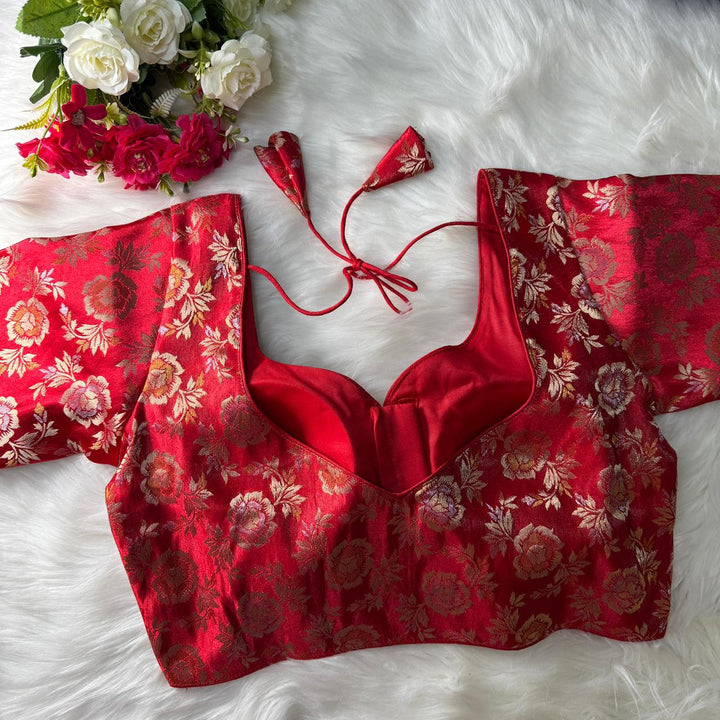 PURE SIMMER JEQUARD SILK BLOUSE