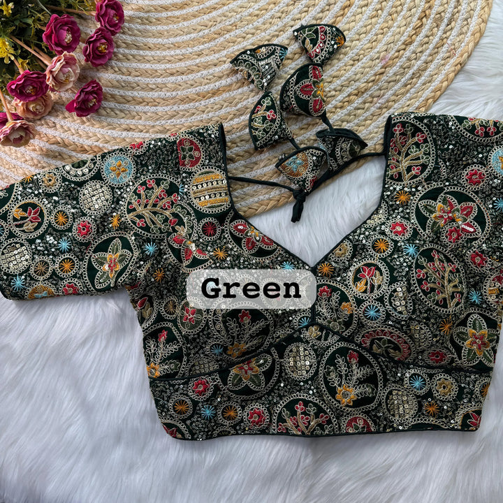Sabyasachi Style Heavy Codding Work Blouse