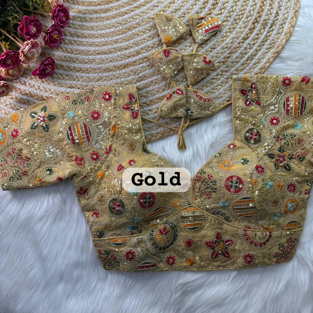 Sabyasachi Style Heavy Codding Work Blouse