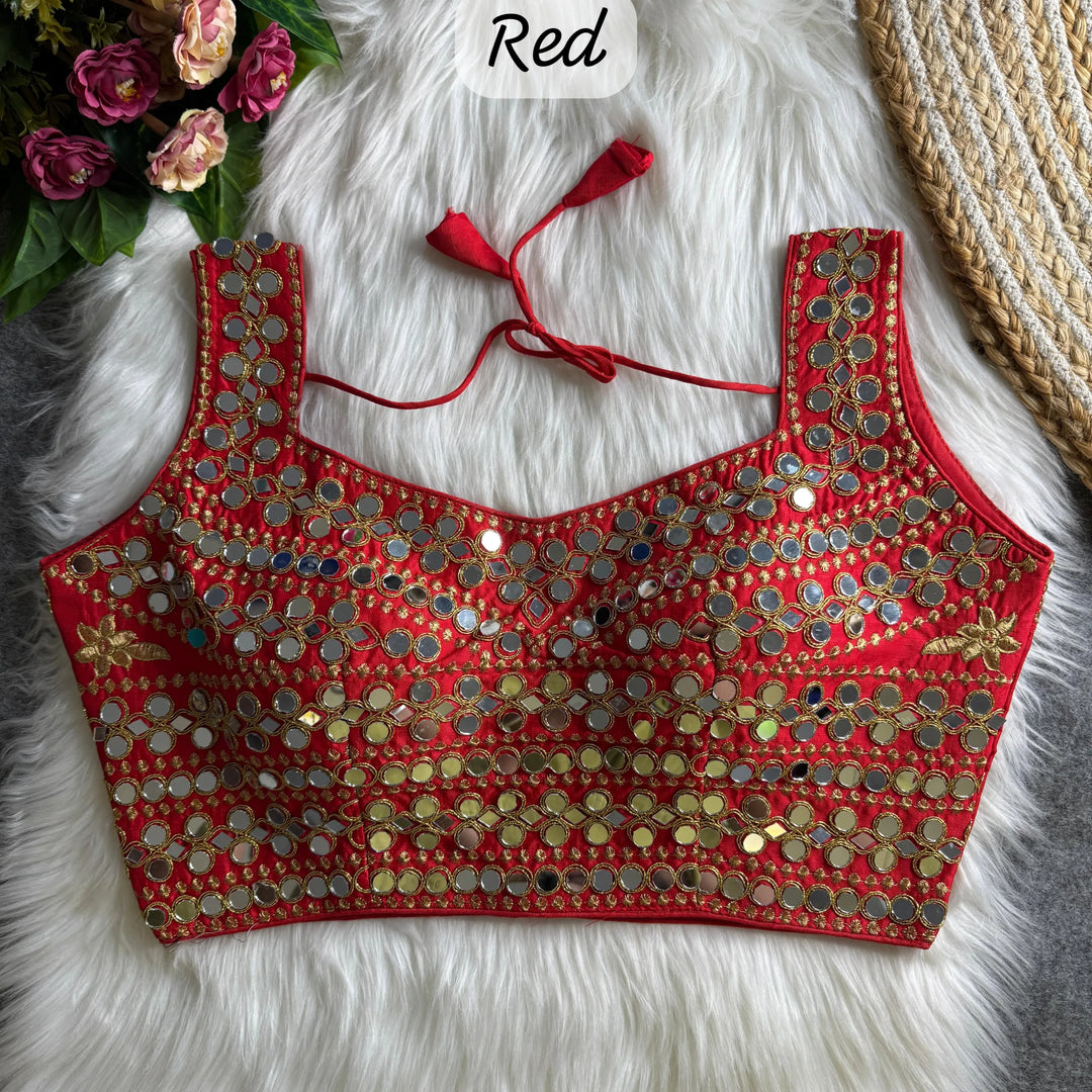 REAL MIRROR WORK SPL. PARTYWEAR BLOUSE