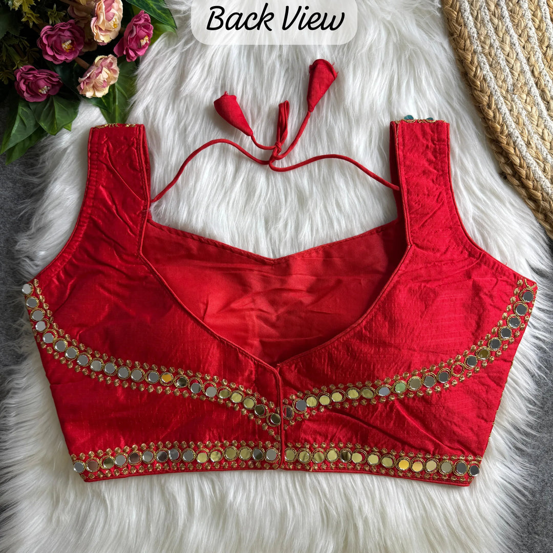 REAL MIRROR WORK SPL. PARTYWEAR BLOUSE