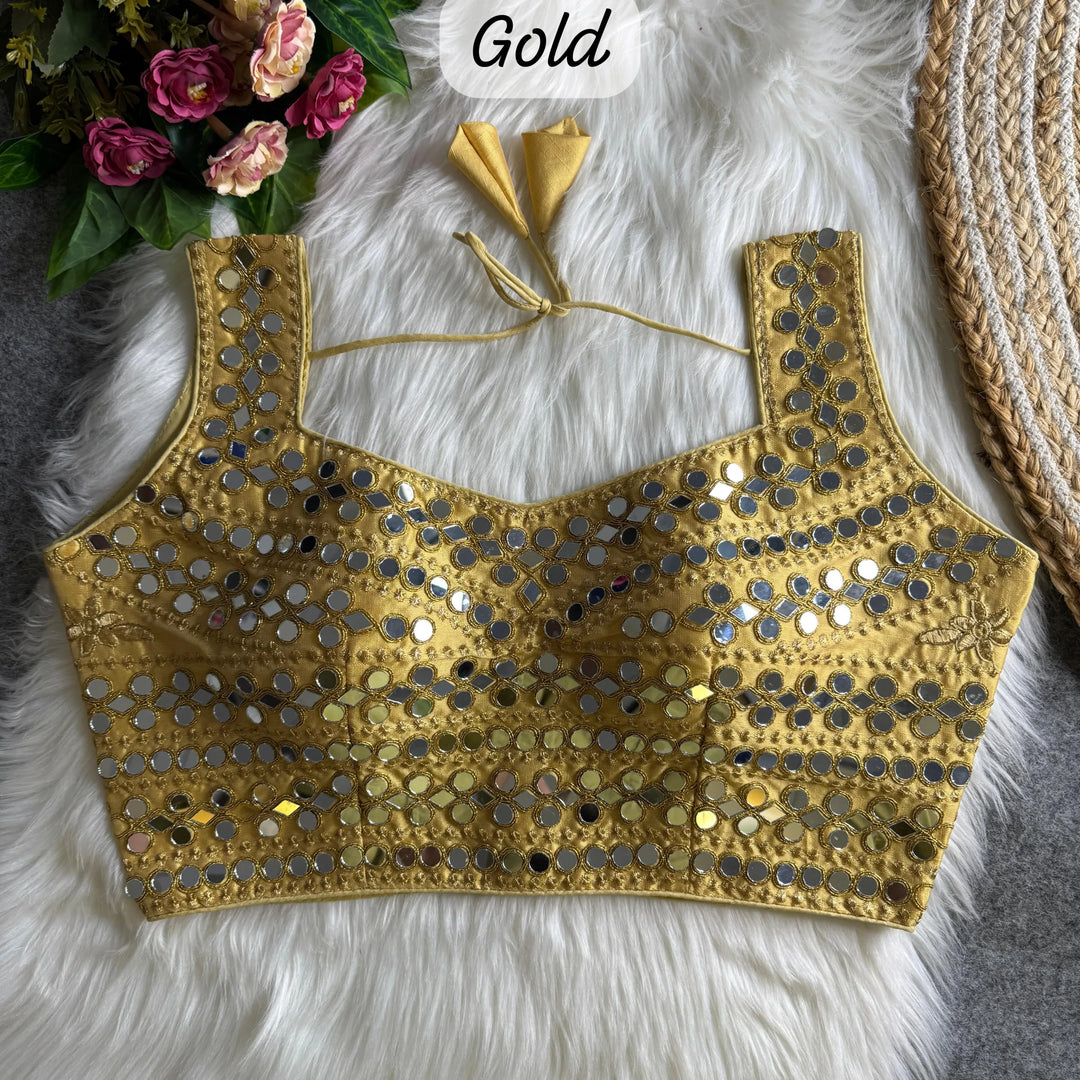 REAL MIRROR WORK SPL. PARTYWEAR BLOUSE