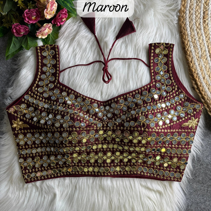 REAL MIRROR WORK SPL. PARTYWEAR BLOUSE