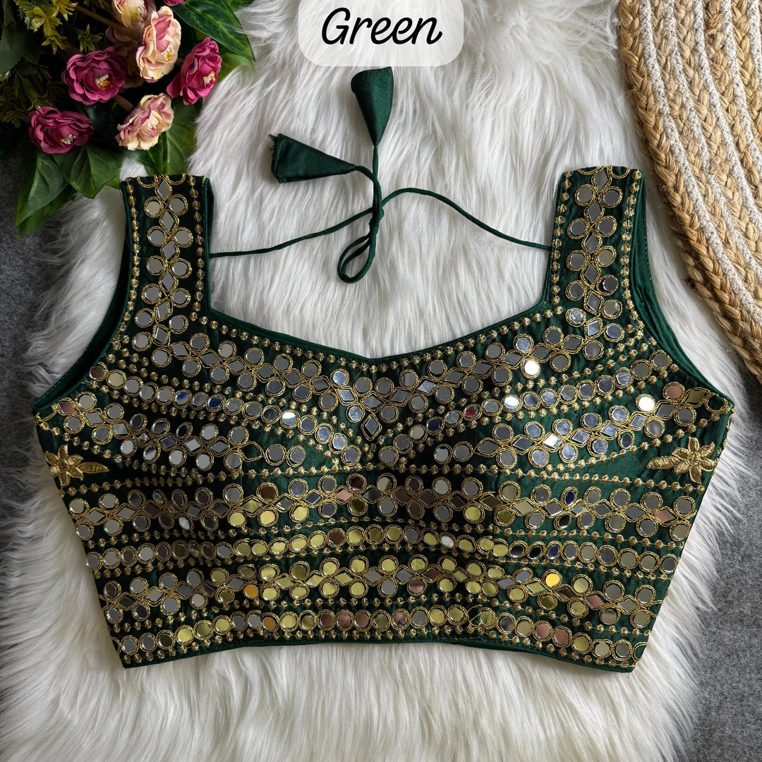 REAL MIRROR WORK SPL. PARTYWEAR BLOUSE